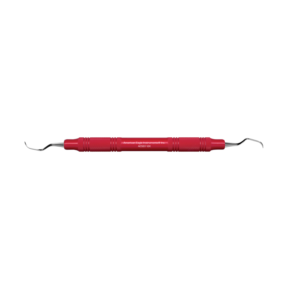 American Eagle Stainless Steel Bates 7-8 Scaler with Resin Handle – Red (1 ct)