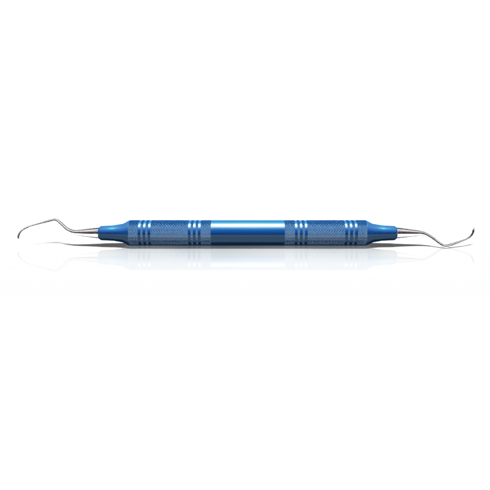 American Eagle Stainless Steel Columbia 4L-4R Curette with Resin Handle – Blue (1 ct)