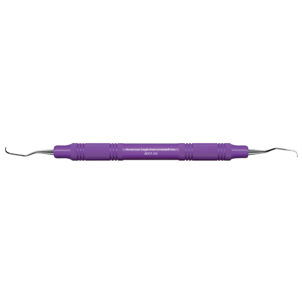 American Eagle Stainless Steel Gracey 1-2 Curette with Resin Handle – Purple (1 ct)
