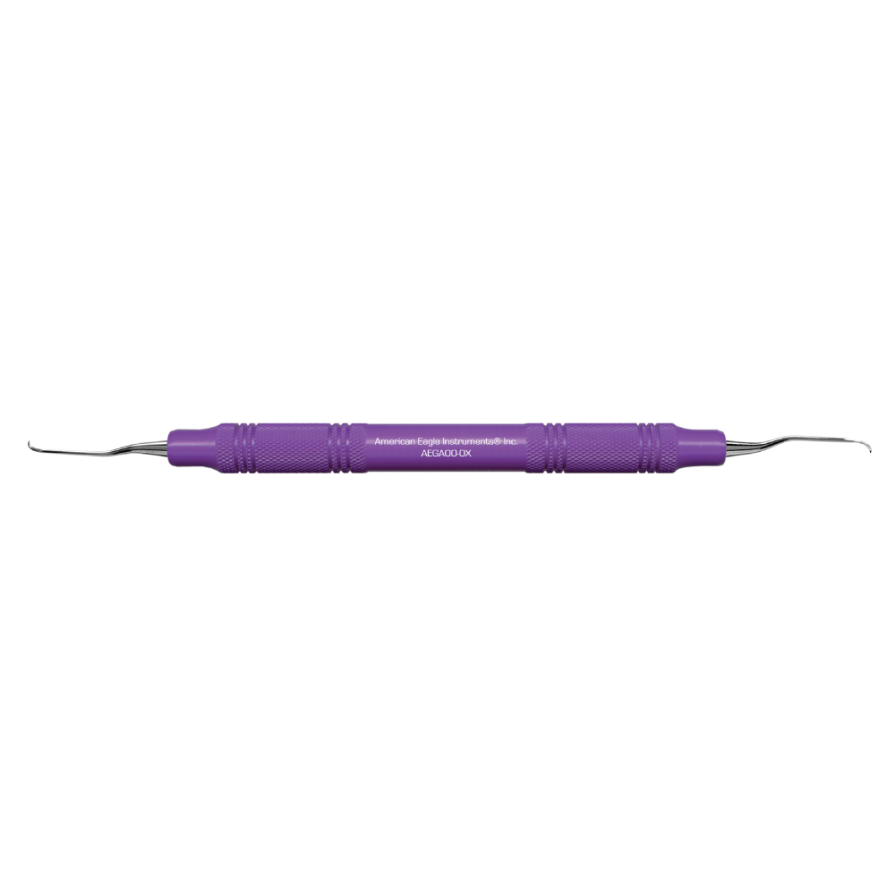 American Eagle Stainless Steel Gracey Access 00-0 Curette with Resin Handle – Purple (1 ct)