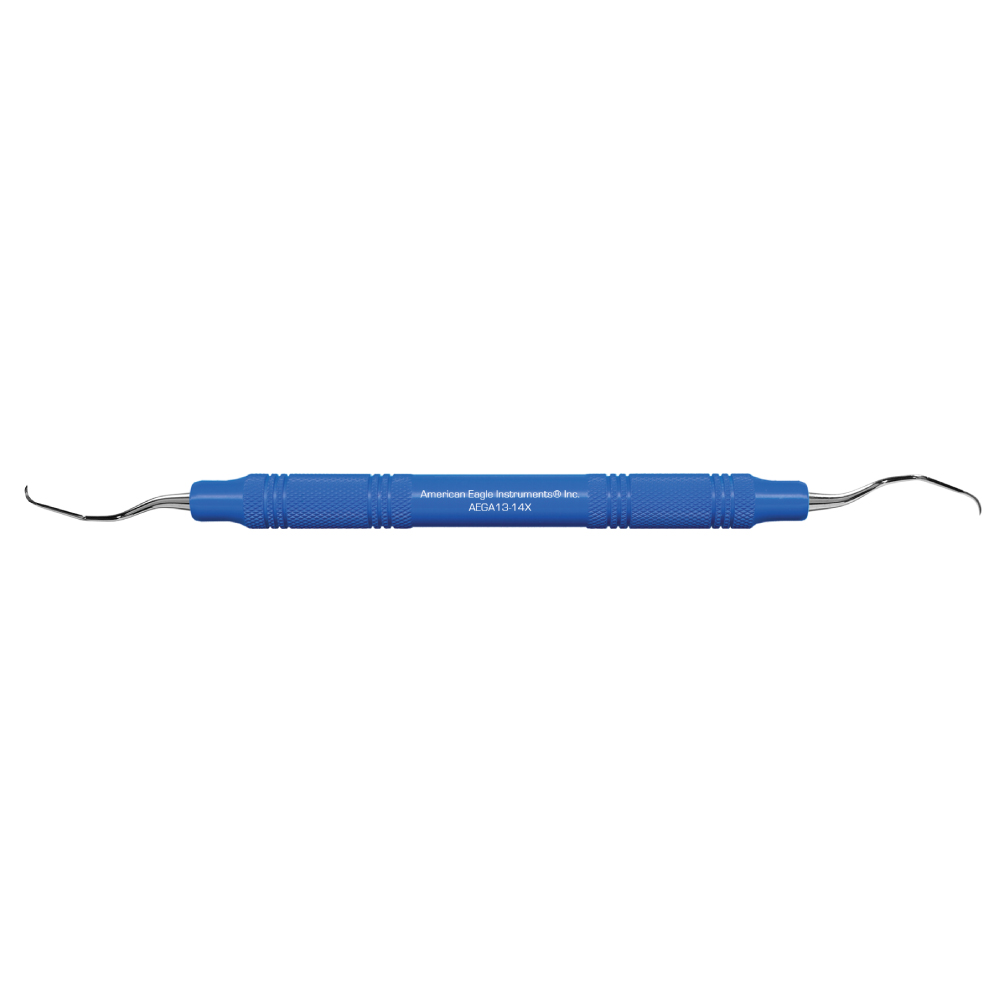 American Eagle Stainless Steel Gracey Access 1-2 Curette with Resin Handle – Blue (1 ct)