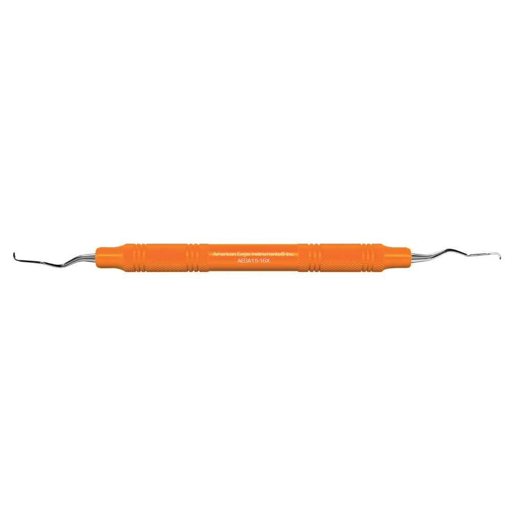 American Eagle Stainless Steel Gracey Access 15-16 Curette with Resin Handle – Orange (1 ct)