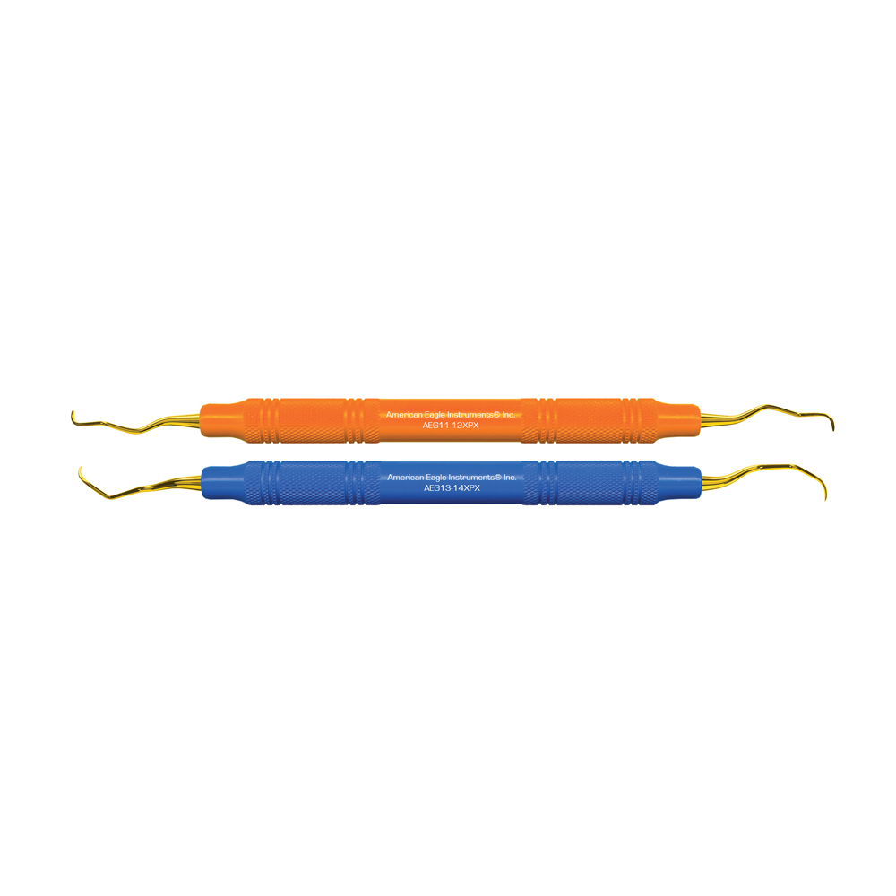 American Eagle XP® Sharpen-Free Golden Eagle #2 Kit with Resin Handle – Orange/Blue (2ct)