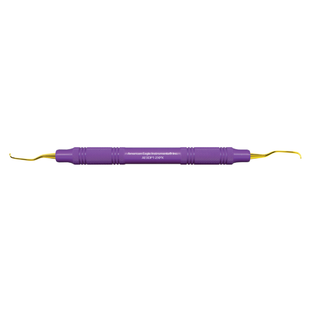 American Eagle XP® Sharpen-Free Gracey Deep Pocket 1-2 Curette with Resin Handle – Purple (1 ct)