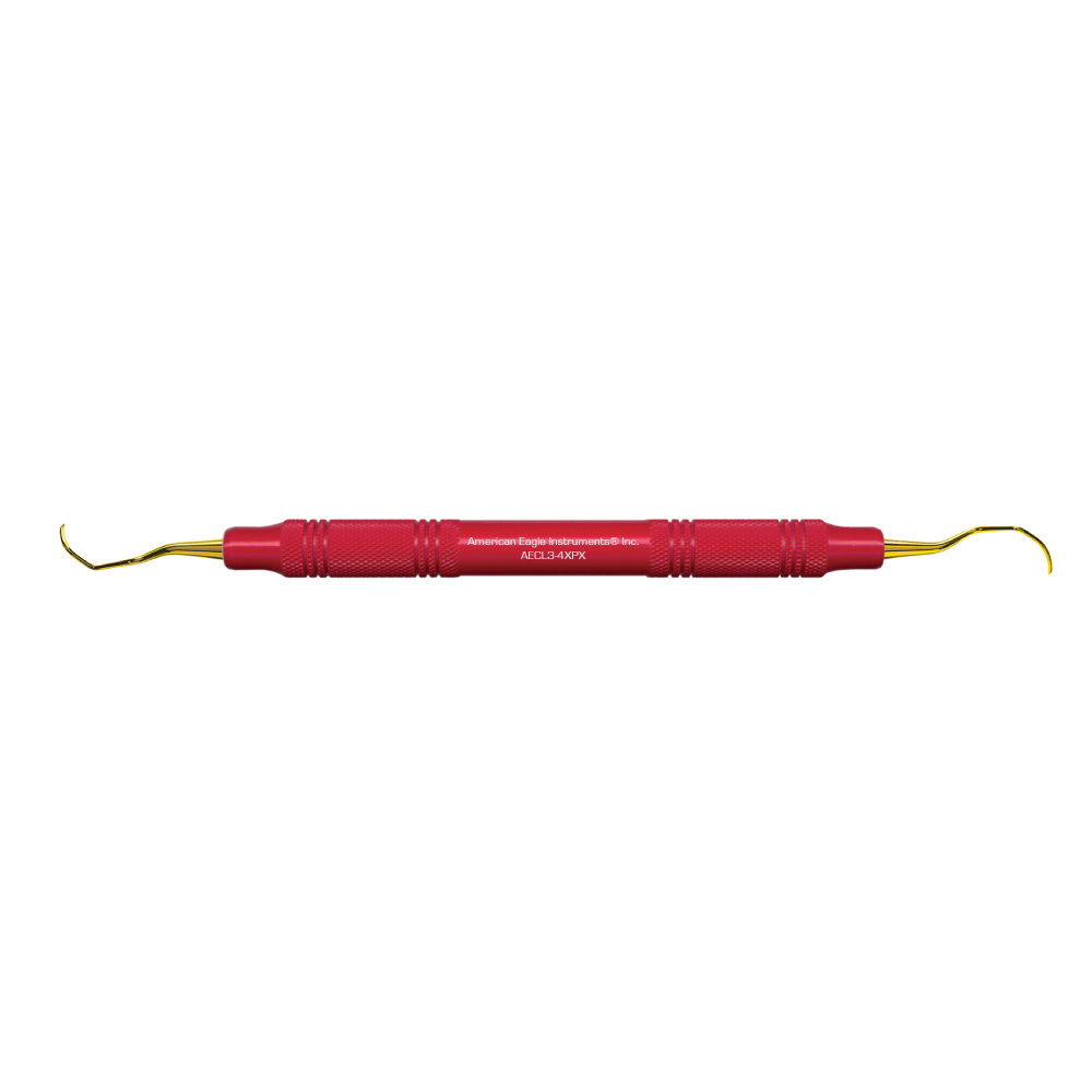 American Eagle XP Sharpen-Free® Langer 3-4 Curette with Resin Handle – Red (1 ct)