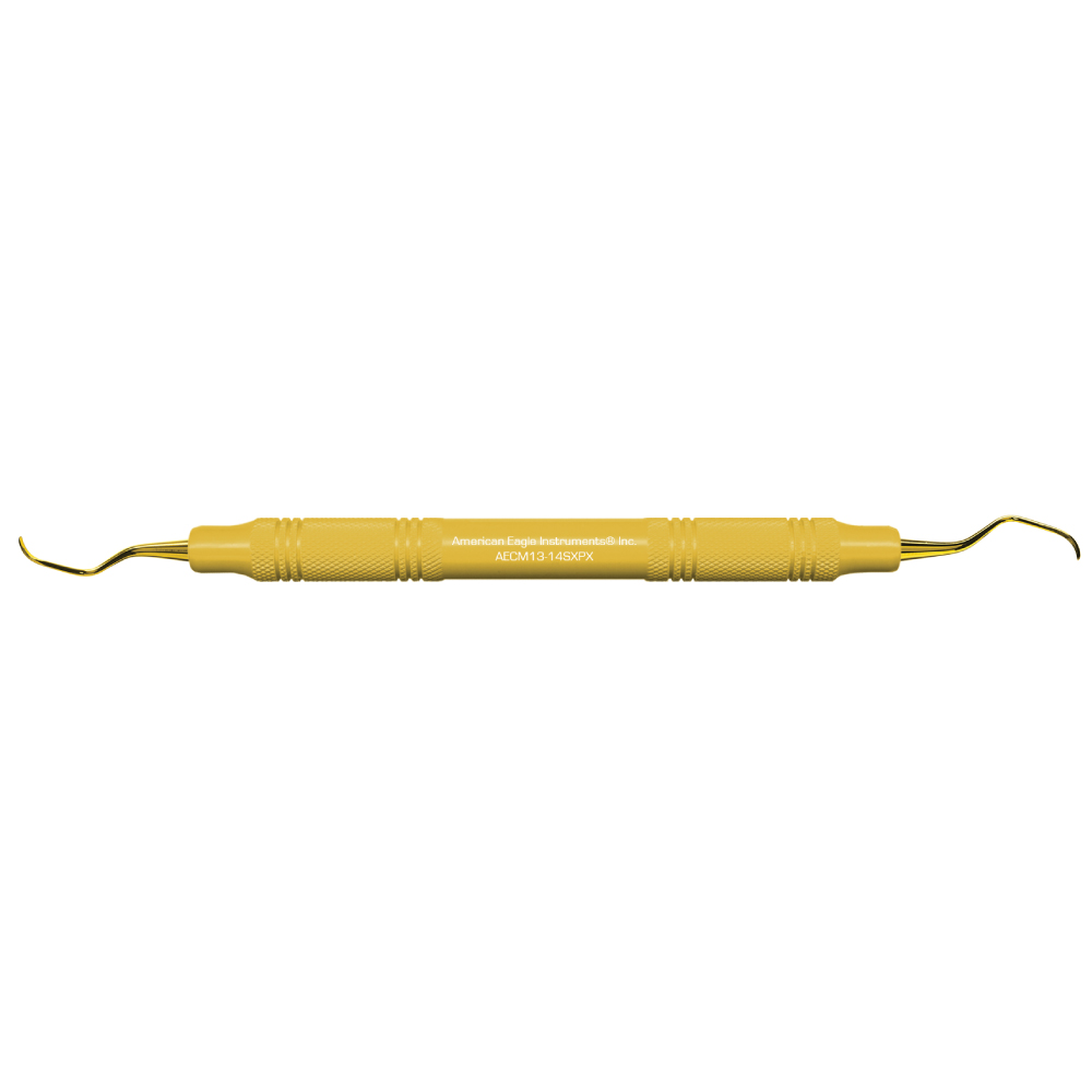 American Eagle XP Sharpen-Free® McCall 13-14S Curette with Resin Handle – Yellow (1 ct)