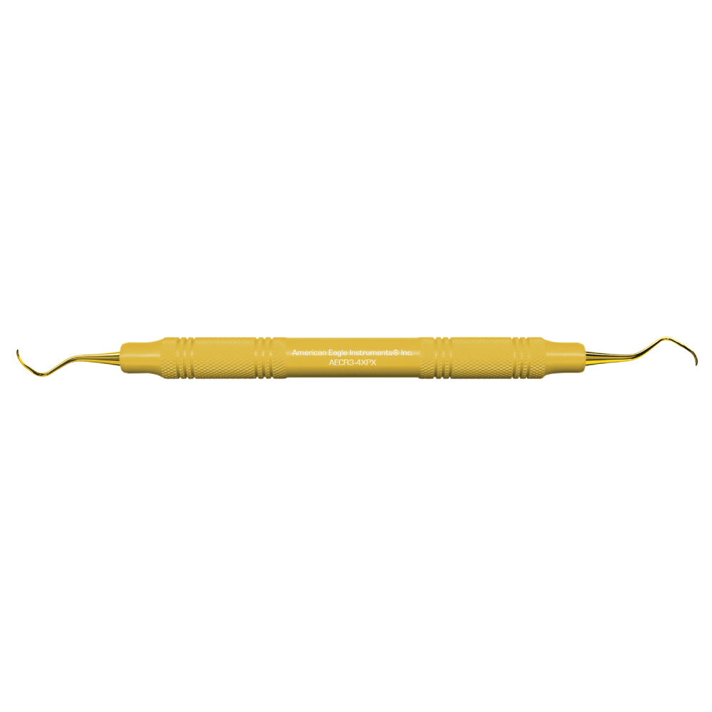 American Eagle XP Sharpen-Free® Rules 3-4 Curette with Resin Handle – Yellow (1 ct)