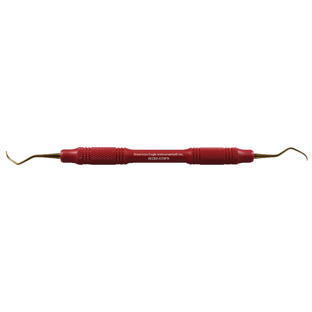 American Eagle XP® Sharpen-Free Thin Barnhart 5-6 Curette with Resin Handle – Red (1 ct)